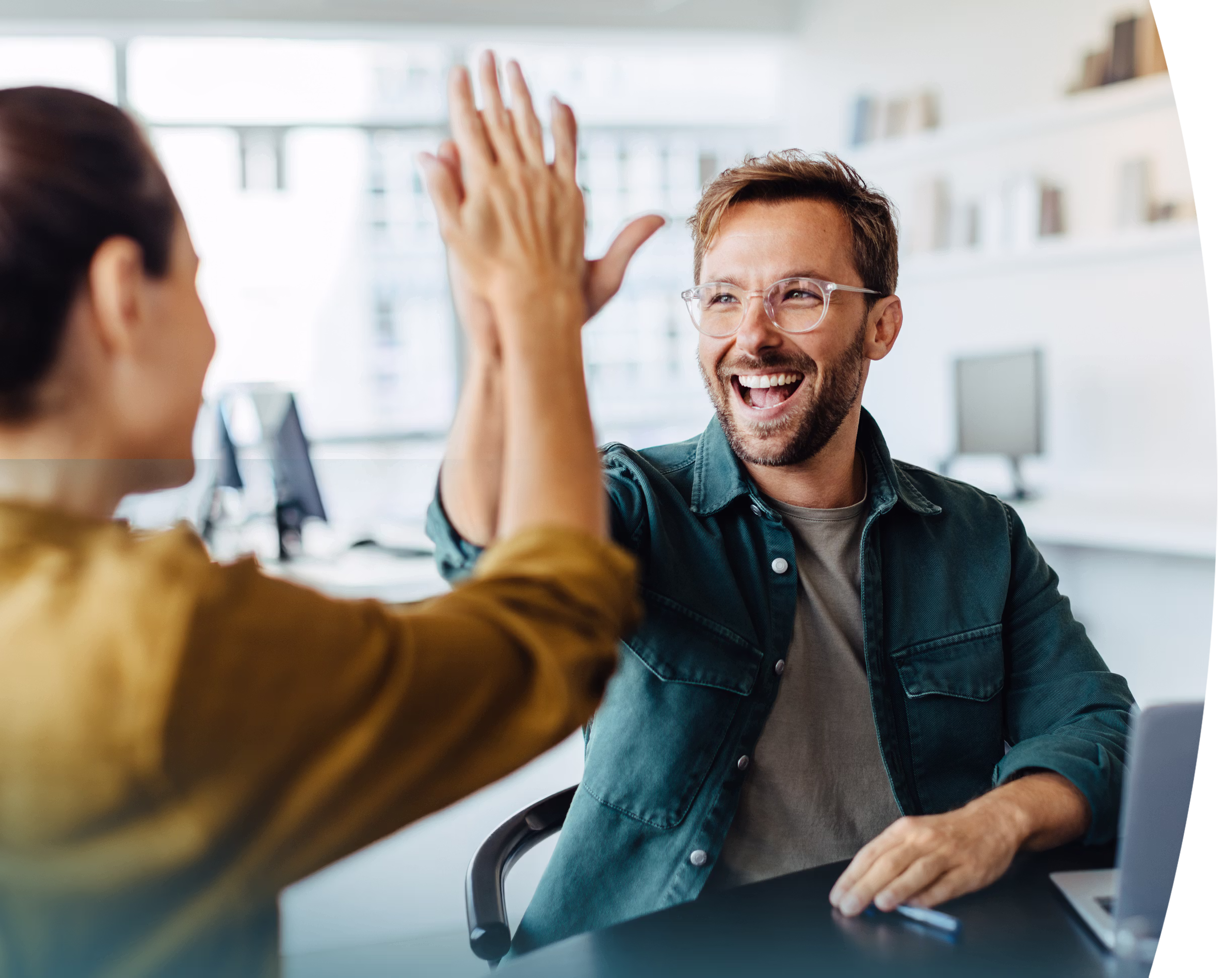 Precision Communications Management Agency | Business owner and PIO celebrating